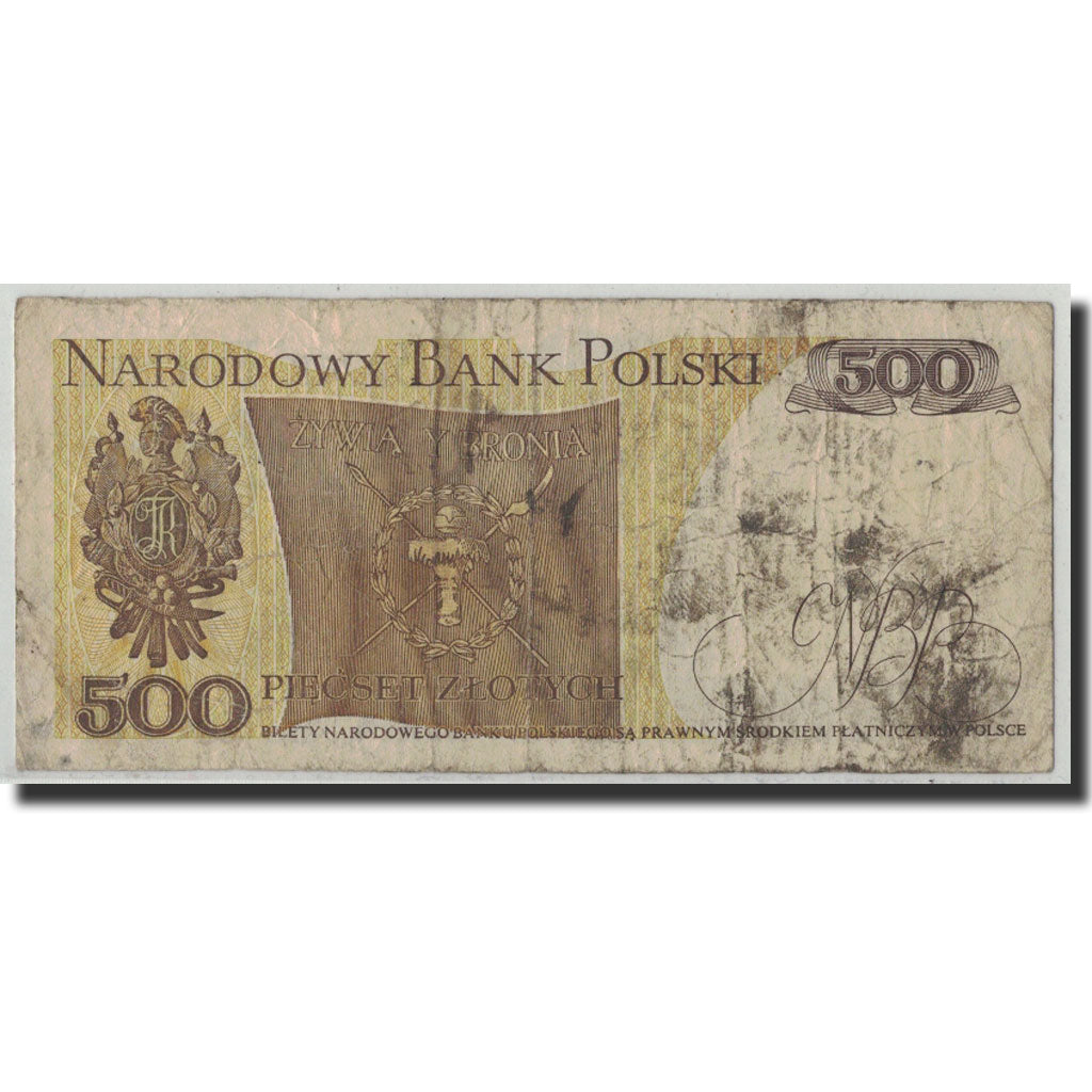 Biljet, Polen, 500 Zlotych, 1982, 1982-06-01, KM:145d, B+