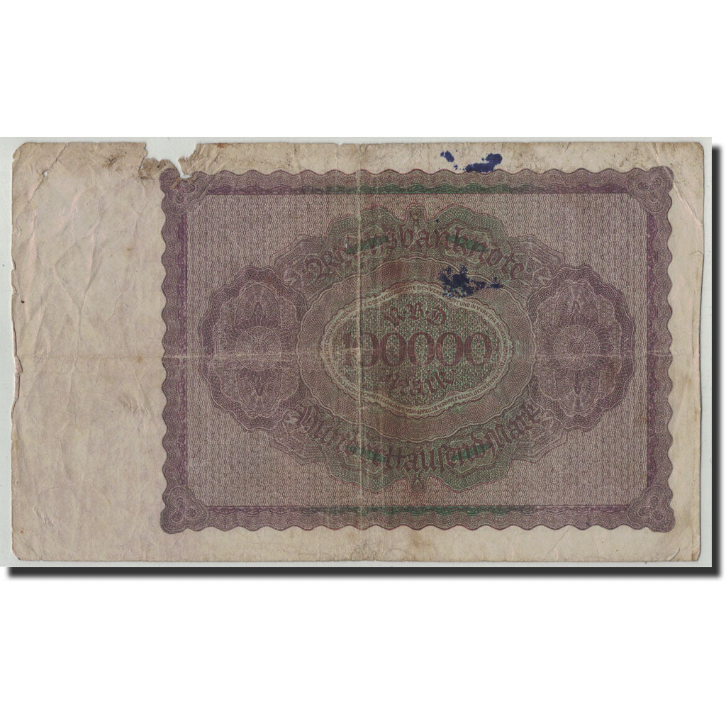 Banknot, Niemcy, 100,000 Mark, 1923, 1923-02-01, KM:83a, VG(8-10)