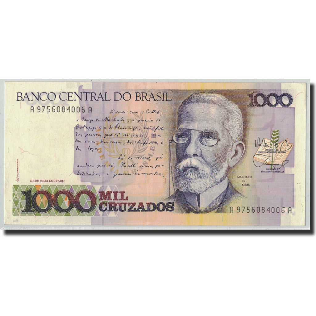 Billet, Brésil, 1000 Cruzados, Undated (1988), KM:213b, NEUF