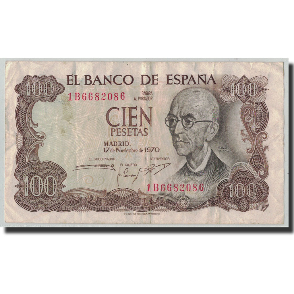 Banknote, Spain, 100 Pesetas, 1970, 1970-11-17, KM:152a, VF(20-25)