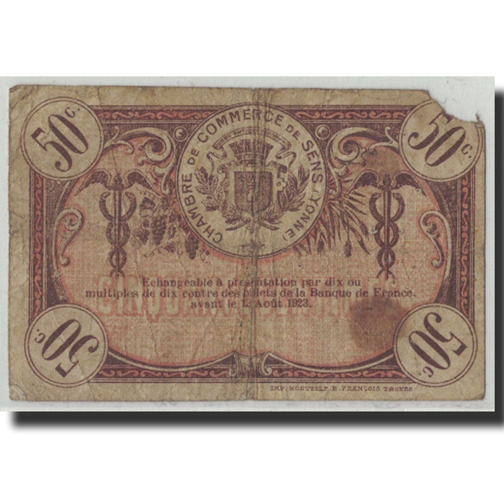 Frankreich, Sens, 50 Centimes, 1920, SGE, Pirot:118-10