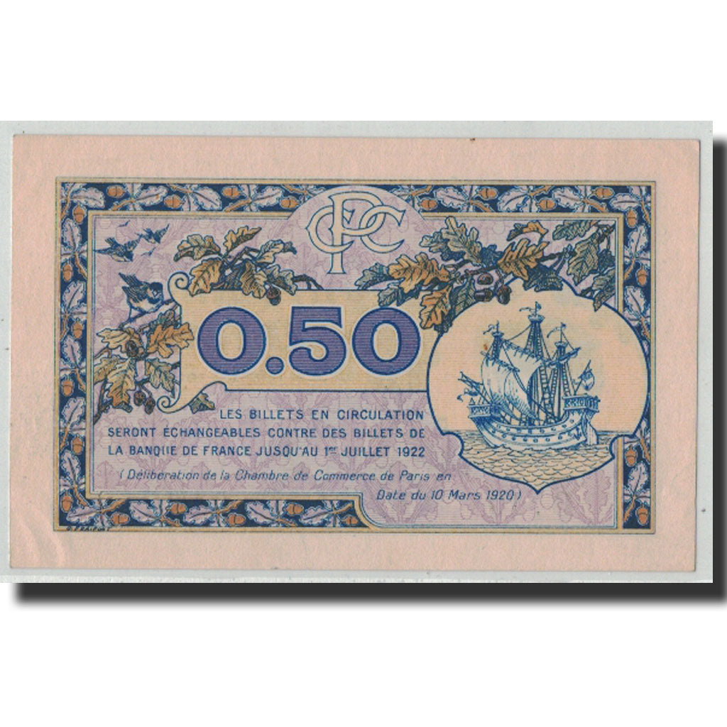 Frankreich, Paris, 50 Centimes, 1920, UNZ-, Pirot:97-31