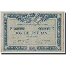 Francia, Quimper et Brest, 1 Franc, 1920, BC, Pirot:104-17