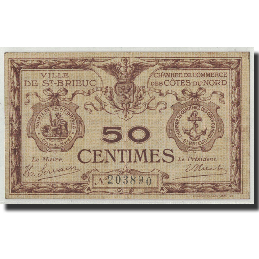 Frankreich, Saint-Brieuc, 50 Centimes, Undated, SS+, Pirot:111-1