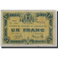 France, Chateauroux, 1 Franc, 1920, F(12-15), Pirot:46-23
