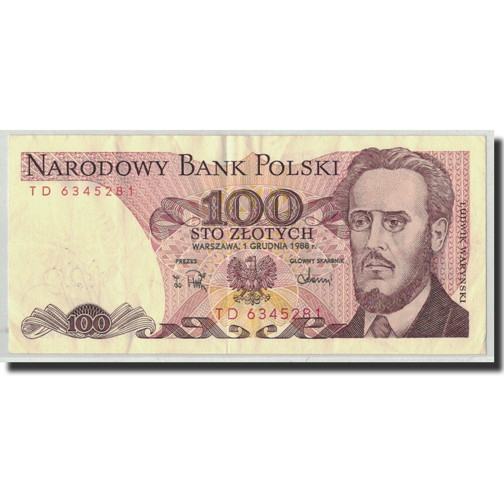Banknote, Poland, 100 Zlotych, 1988, 1988-05-01, KM:143e, VF(30-35)