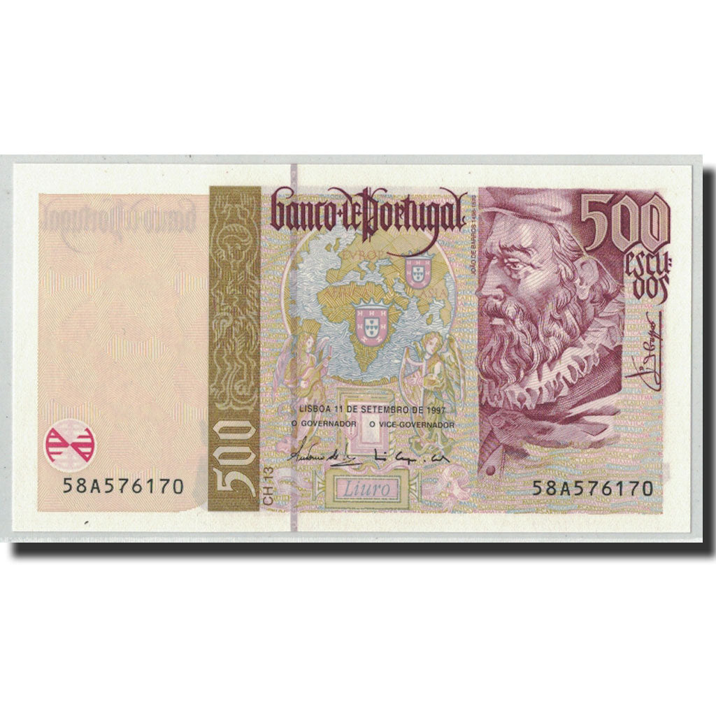 Geldschein, Portugal, 500 Escudos, 1997, 1997-09-11, KM:187b, UNZ