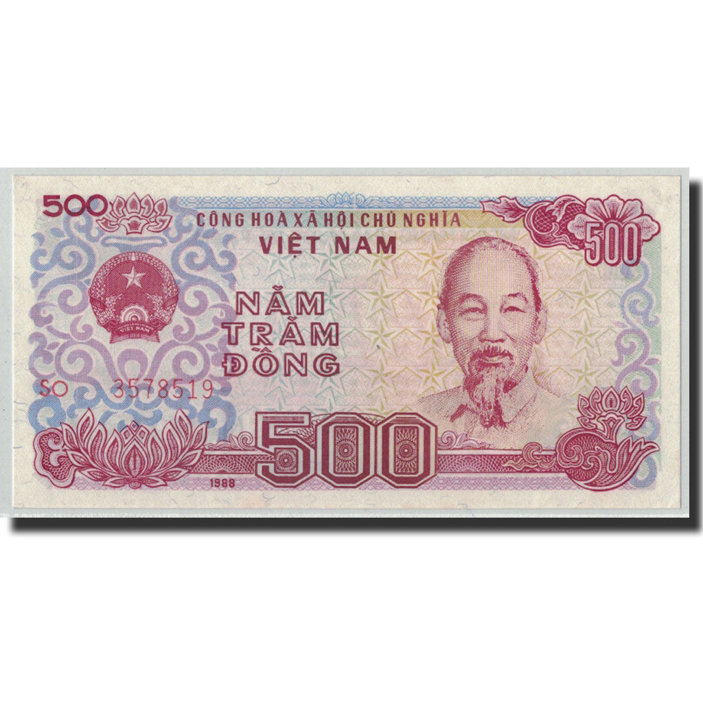 Banknot, Wietnam, 500 D<ox>ng, 1988, KM:101b, UNC(65-70)