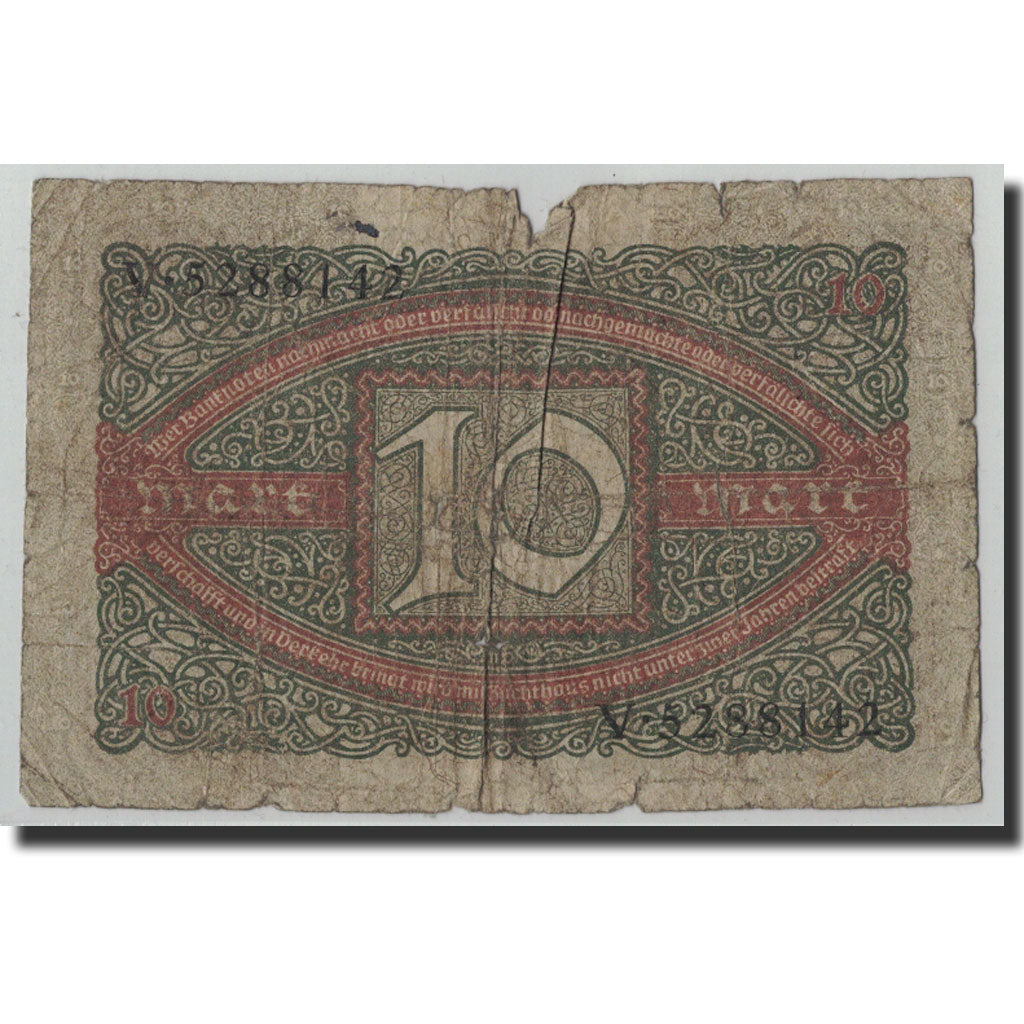 Banknot, Niemcy, 10 Mark, 1920, 1920-02-06, KM:67a, G(4-6)