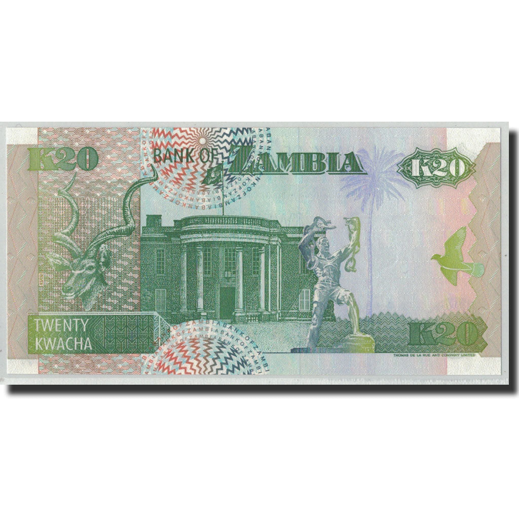 Banknote, Zambia, 20 Kwacha, 1992, KM:36b, UNC(63)