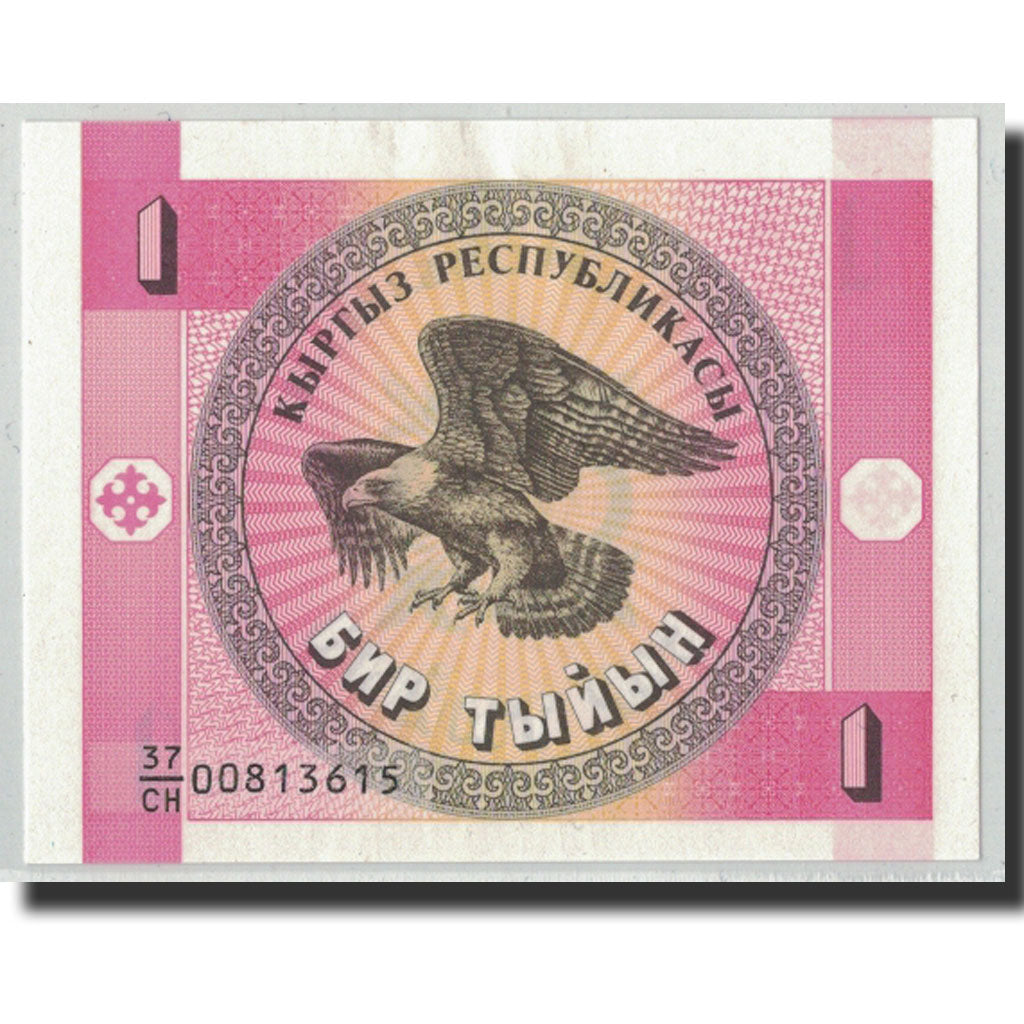 Billet, KYRGYZSTAN, 1 Tyiyn, Undated (1993), KM:1, NEUF