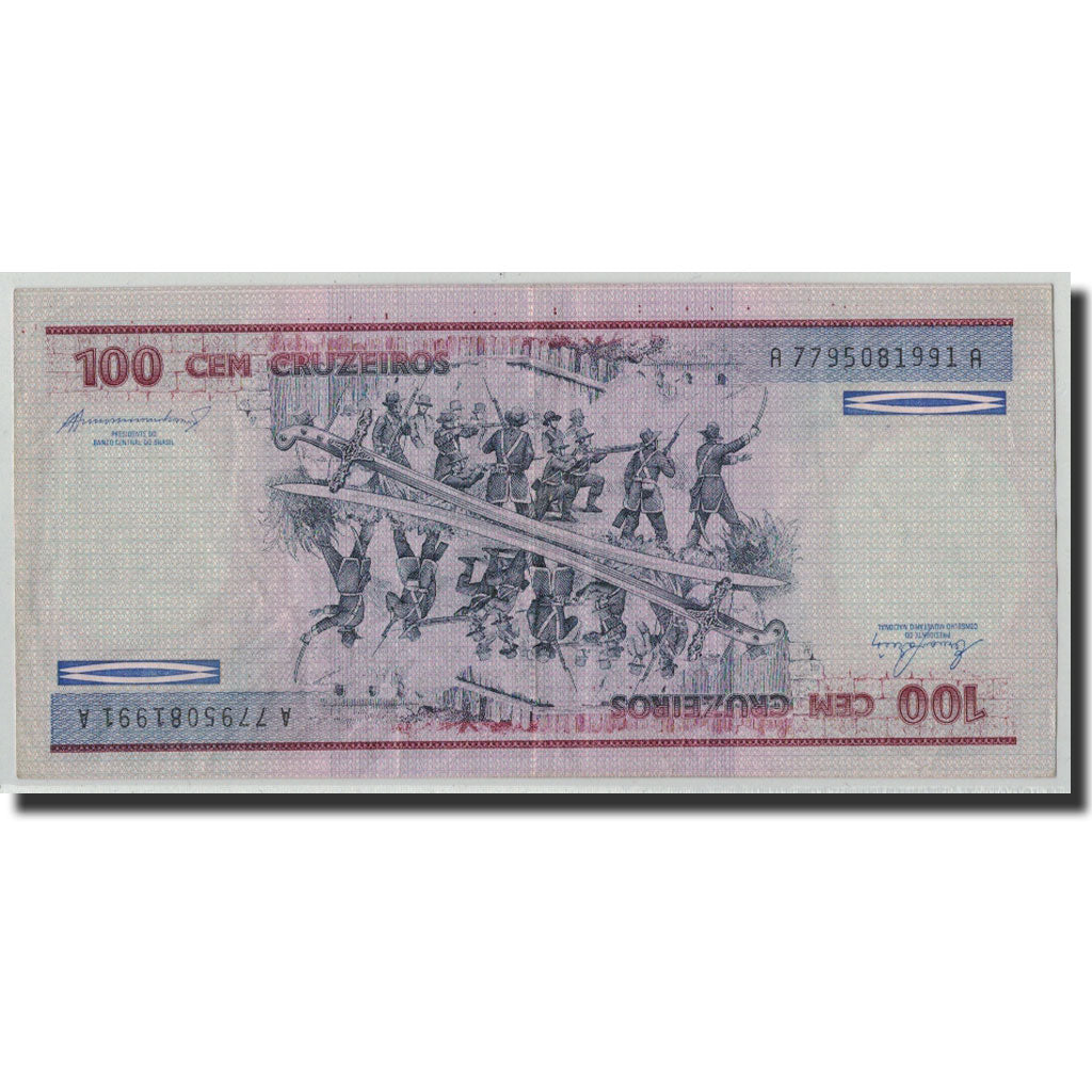 Banknote, Brazil, 100 Cruzeiros, Undated (1981-84), KM:198b, EF(40-45)