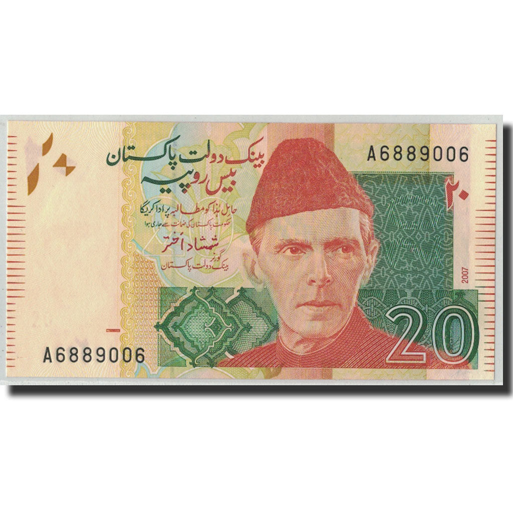 Banconote, Pakistan, 20 Rupees, 2007, KM:46c, FDS