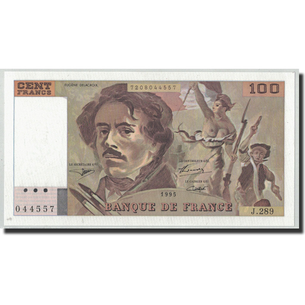 Frankrijk, 100 Francs Delacroix, 1995, NIEUW, Fayette:69ter.2c, KM:154h