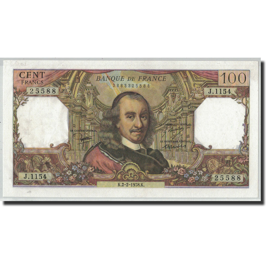 Francia, 100 Francs Corneille, 1978, 1978-02-02, SPL, Fayette:65.61, KM:149f