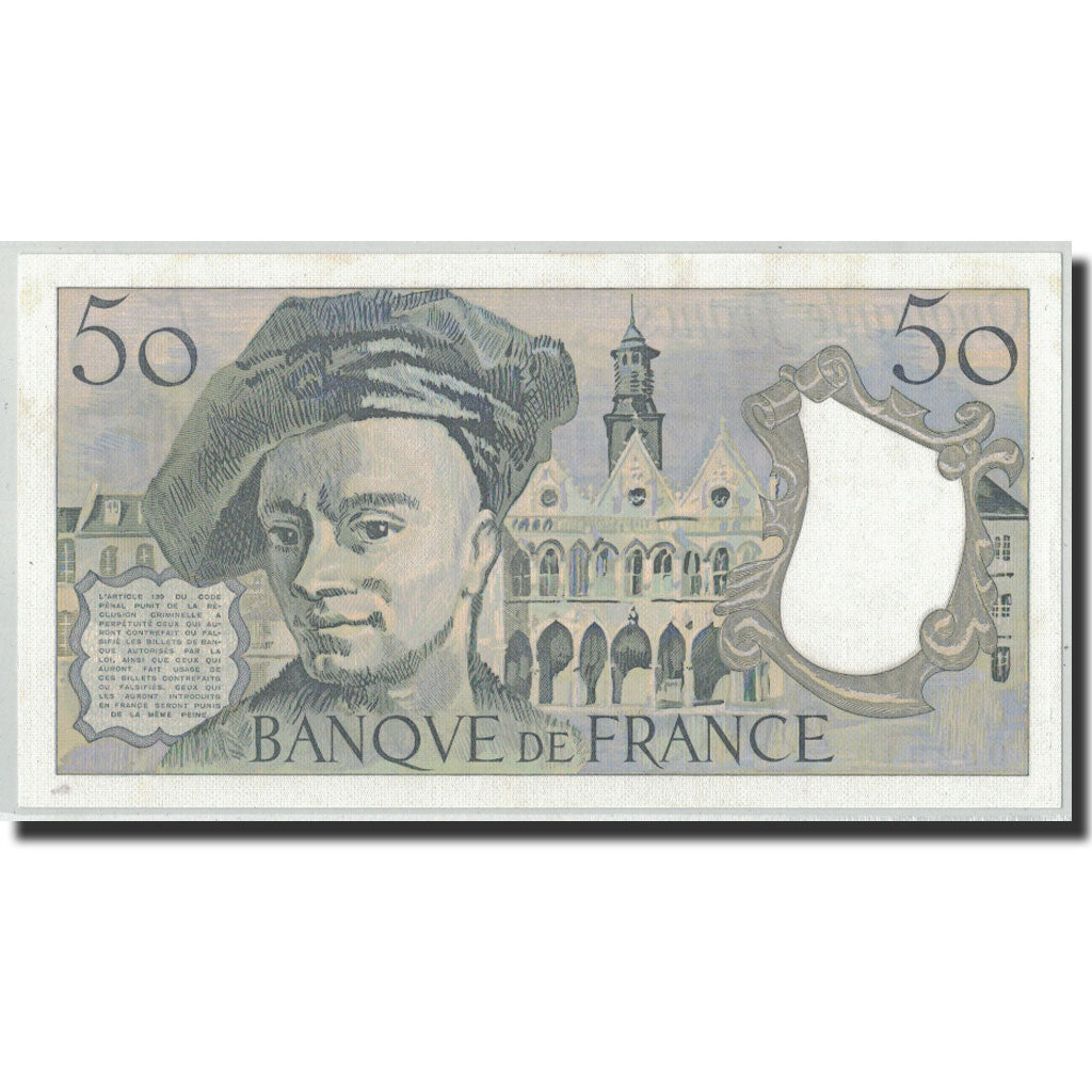 Francia, 50 Francs Quentin de la Tour, 1985, UNC, Fayette:67.11, KM:152b