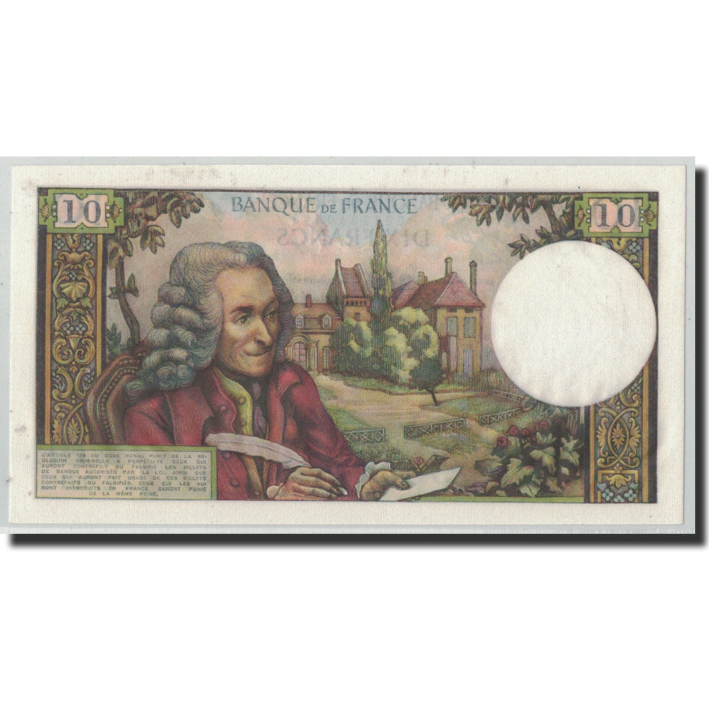 France, 10 Francs Voltaire, 1967-09-07, SPL, Fayette:62.28, KM:147c