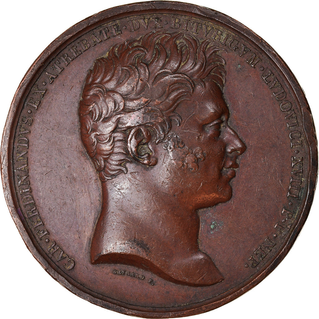 Frankrijk, Medaille, Meurtre de Charles-Ferdinand, Duc de Berry, History, 1820