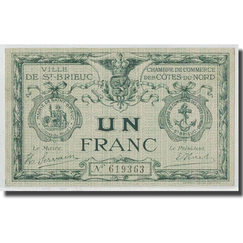 France, Saint-Brieuc, 1 Franc, UNC(63), Pirot:111-6
