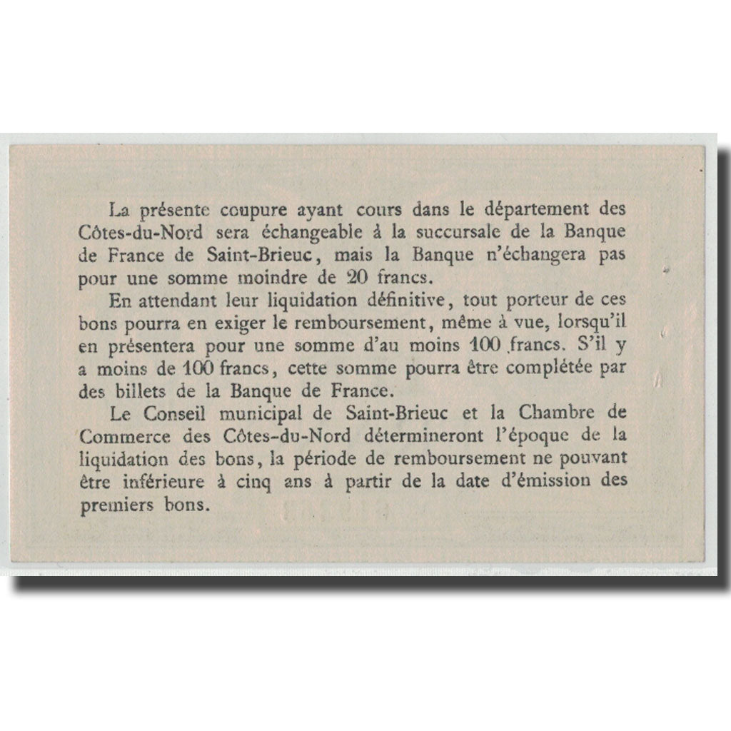 France, Saint-Brieuc, 1 Franc, UNC(63), Pirot:111-6