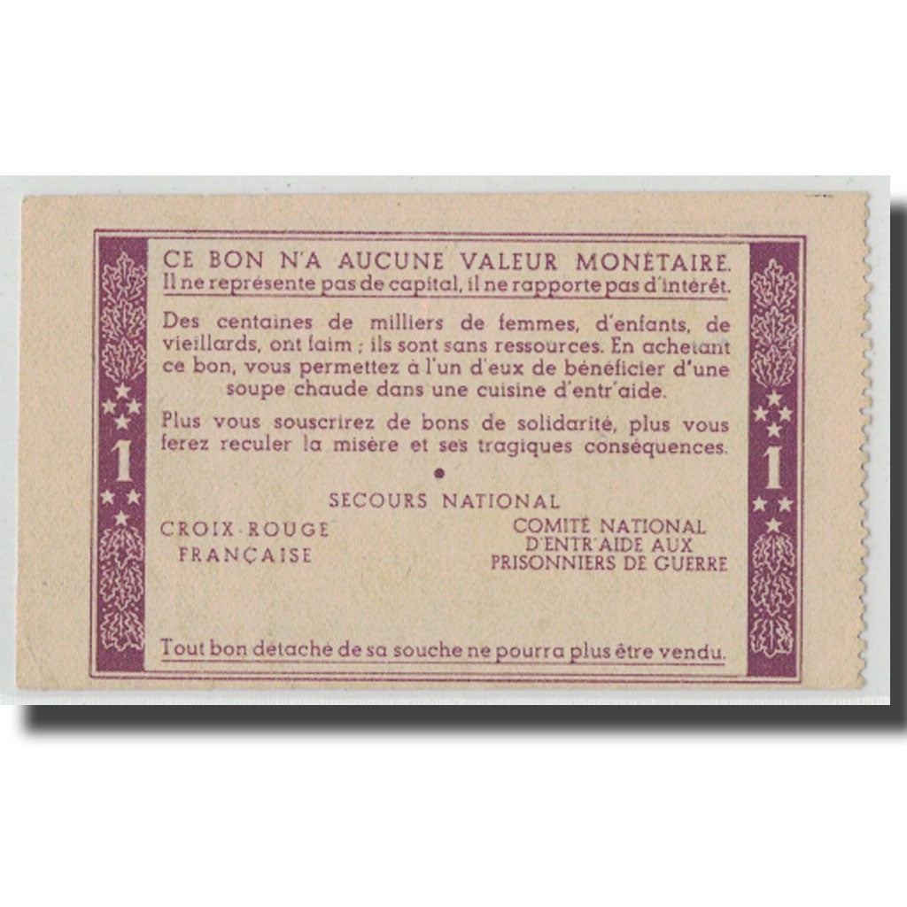 Frankreich, Bon de Solidarité, 1 Franc, UNZ-