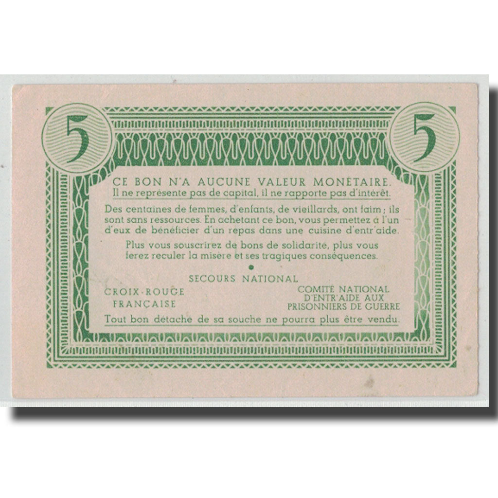 France, Bon de Solidarité, 5 Francs, UNC(60-62)