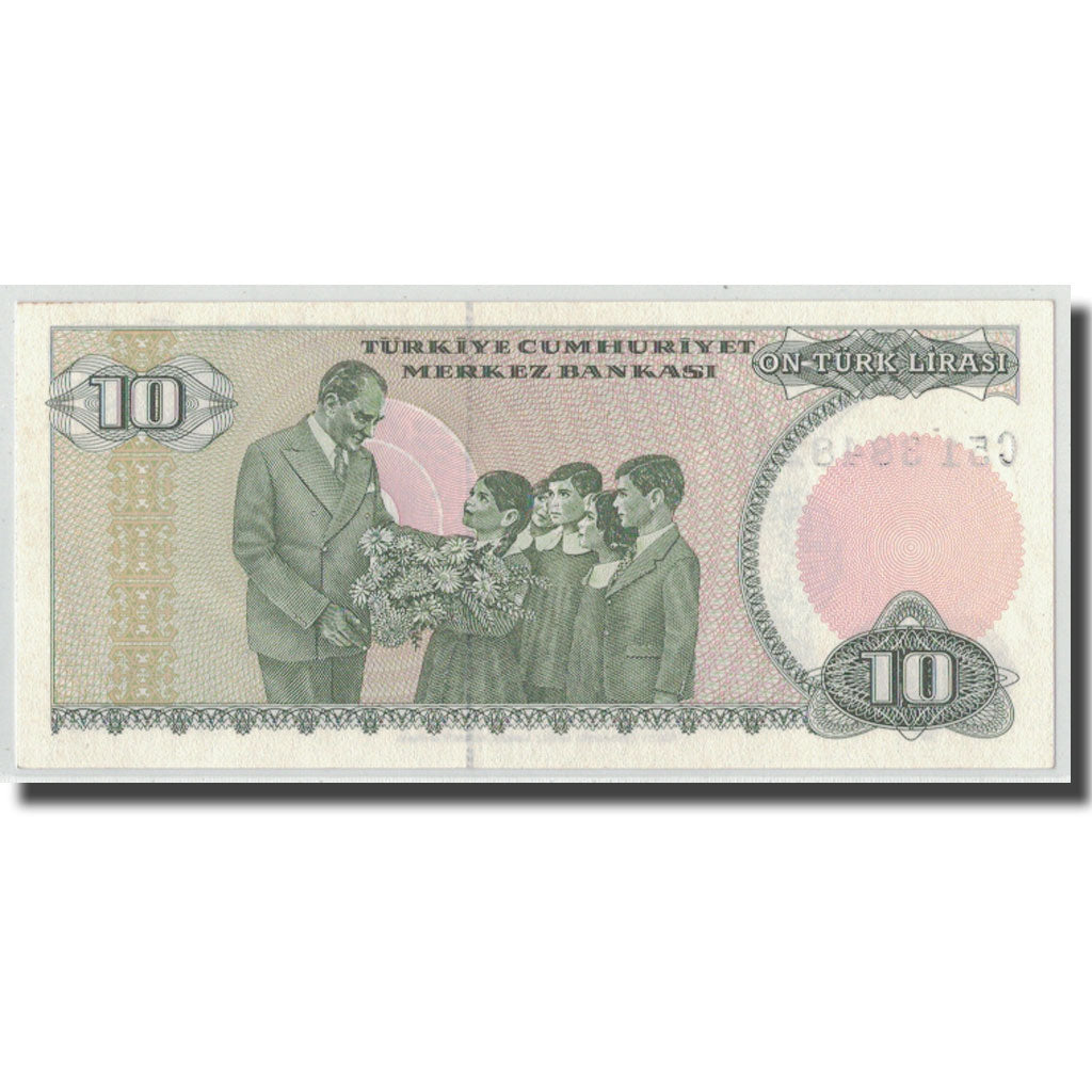 Banknote, Turkey, 10 Lira, L.1970, 1970-01-26, KM:192, UNC(65-70)