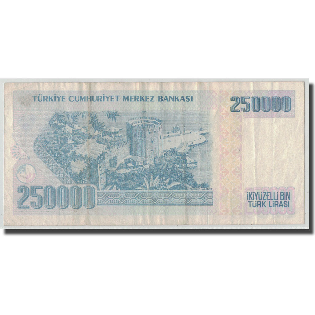 Banknote, Turkey, 250,000 Lira, L.1970 (1988), 1970-01-26, KM:211, VF(20-25)