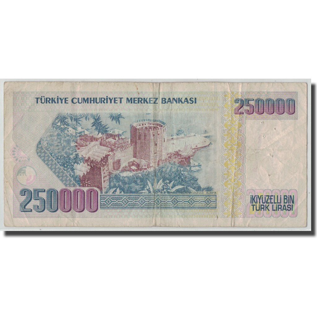 Banknote, Turkey, 250,000 Lira, L.1970 (1992), KM:207, F(12-15)