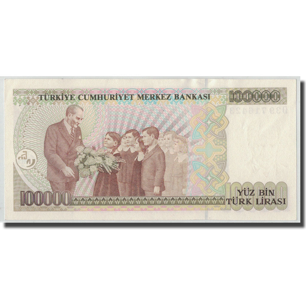 Banknote, Turkey, 100,000 Lira, L.1970 (1991), 1970-01-26, KM:205, UNC(63)