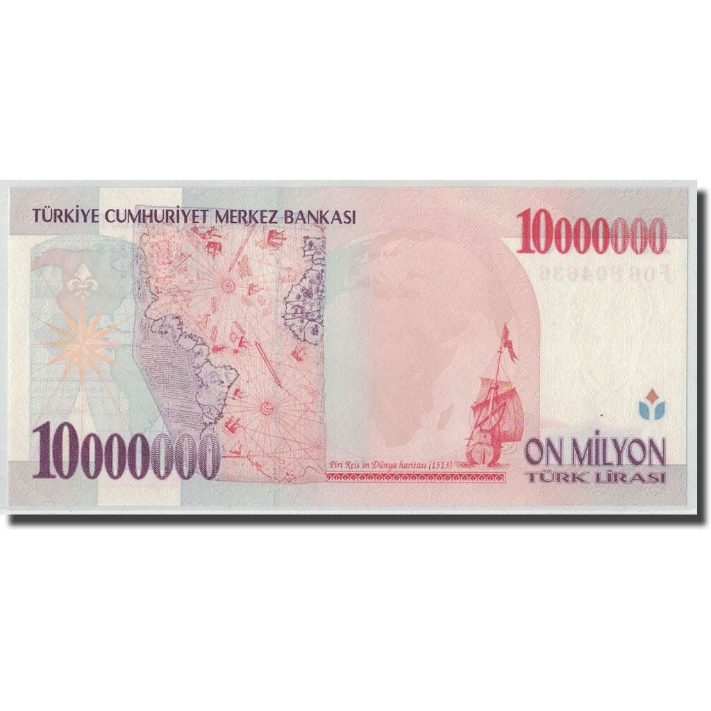 Banknote, Turkey, 10,000,000 Lira, L.1970 (1999), 1970-01-26, KM:214, UNC(65-70)
