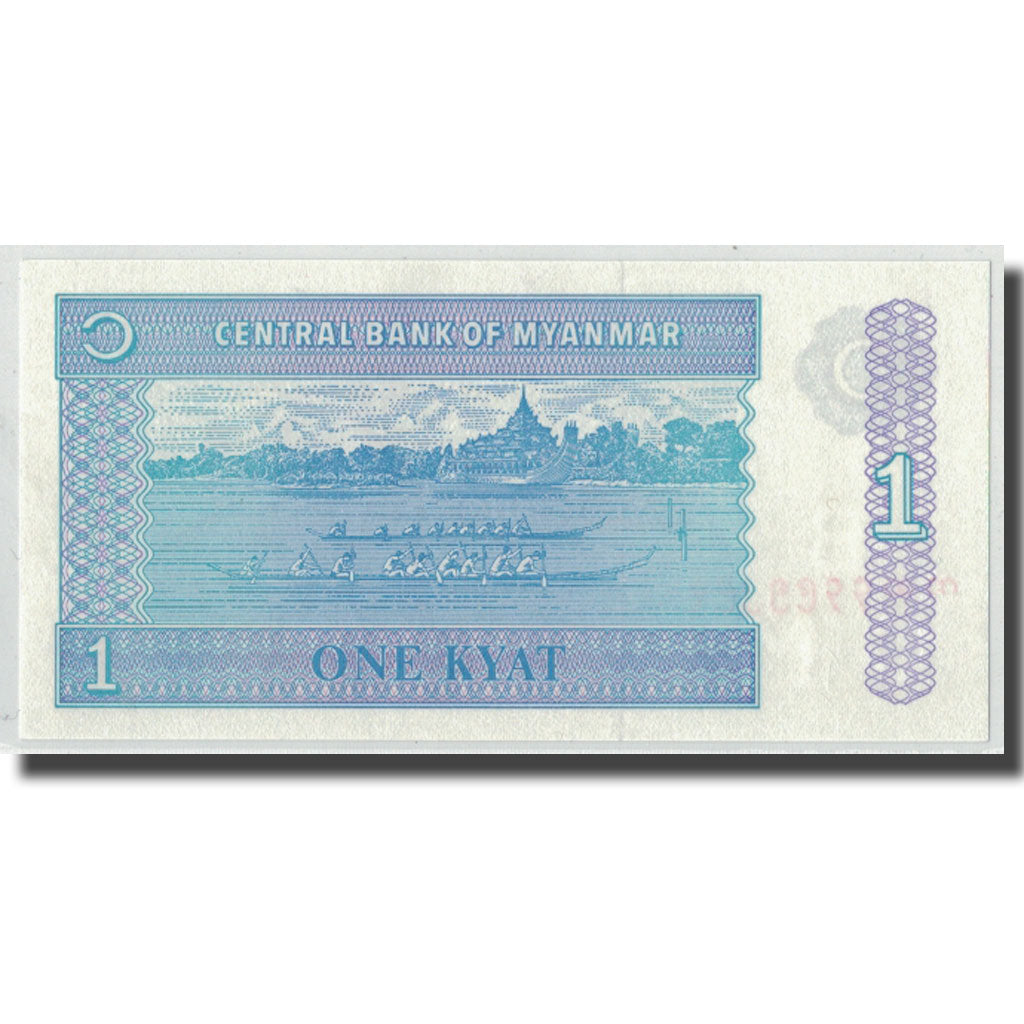 Banknote, Myanmar, 1 Kyat, KM:69, UNC(65-70)