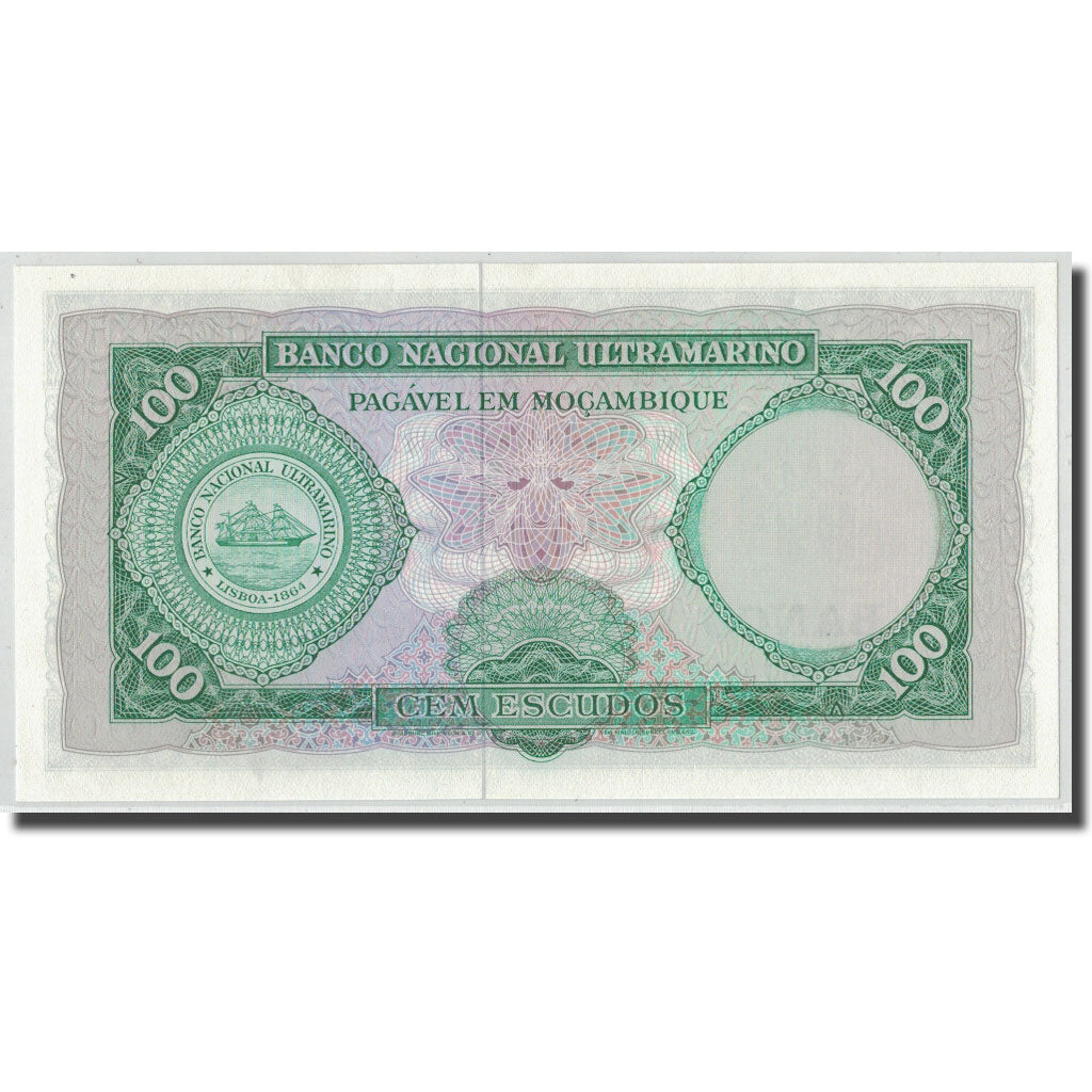 Banknot, Mozambik, 100 Escudos, Undated, 1961-03-27, KM:117a, UNC(65-70)