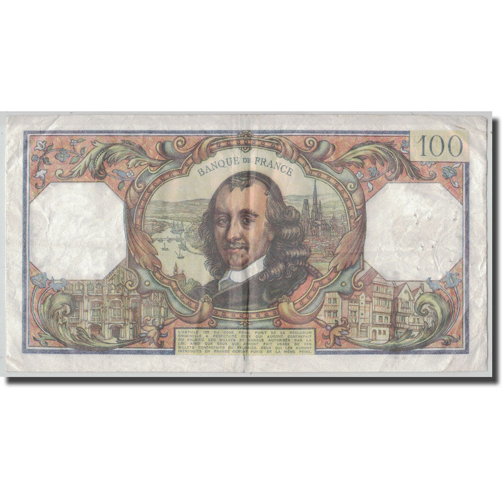 Francia, 100 Francs Corneille, 1976-01-02, VF(30-35), Fayette:65.51, KM:149f