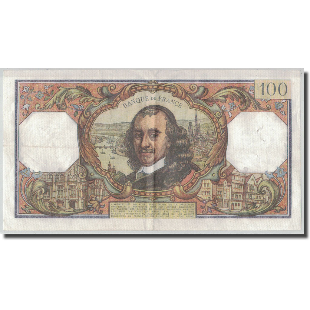 France, 100 Francs Corneille, 1969-11-06, EF(40-45), Fayette:65.28, KM:149c