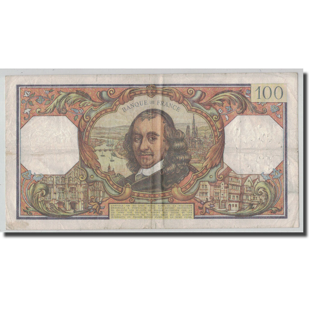 France, 100 Francs Corneille, 1967-04-06, TB, Fayette:65.17, KM:149b