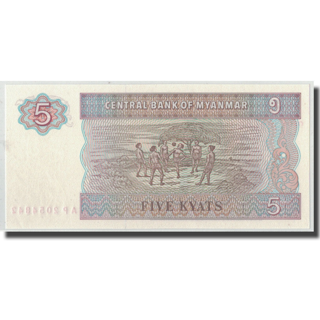 Banconote, Myanmar, 5 Kyats, KM:70b, FDS