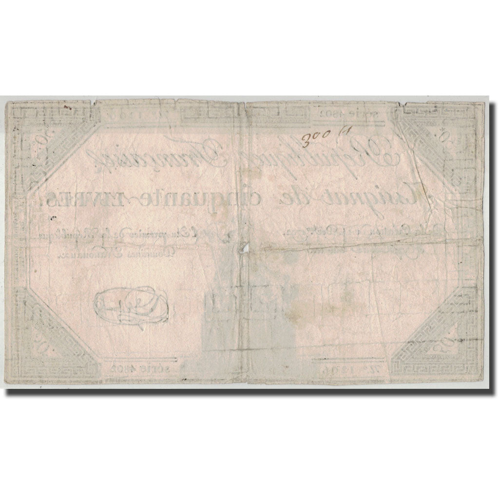 France, 50 Livres, 1792, Le Brun, 1792-12-14, TB, KM:A72, Lafaurie:164