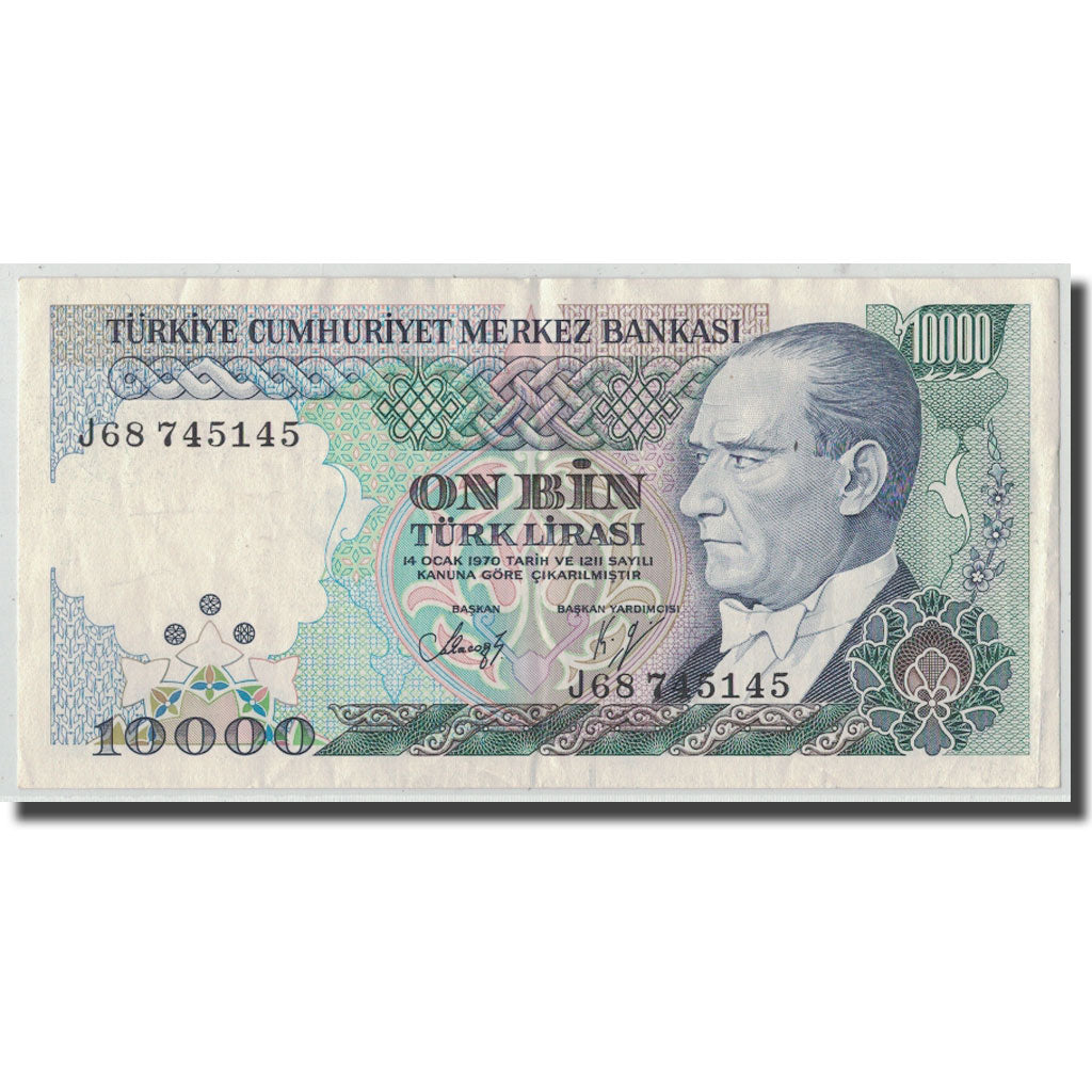 Billete, 10,000 Lira, L.1970, Turquía, 1970-01-14, KM:200, MBC