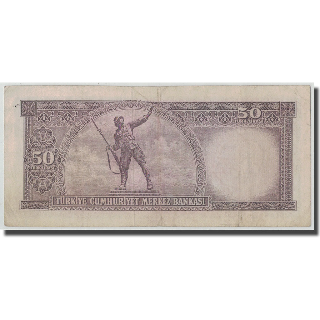 Banconote, Turchia, 50 Lira, L.1930, 1951-12-01, KM:162a, MB+