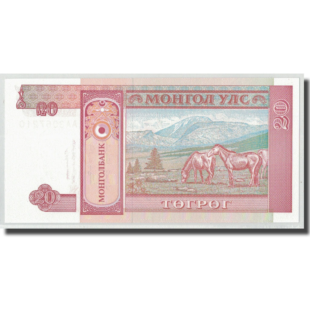 Billet, Mongolie, 20 Tugrik, KM:55, NEUF