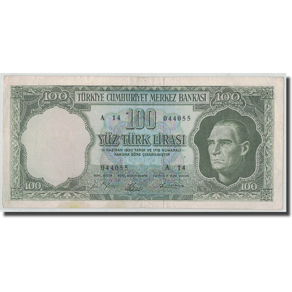 Geldschein, Türkei, 100 Lira, L.1930, 1964.10.01, KM:177a, SS+