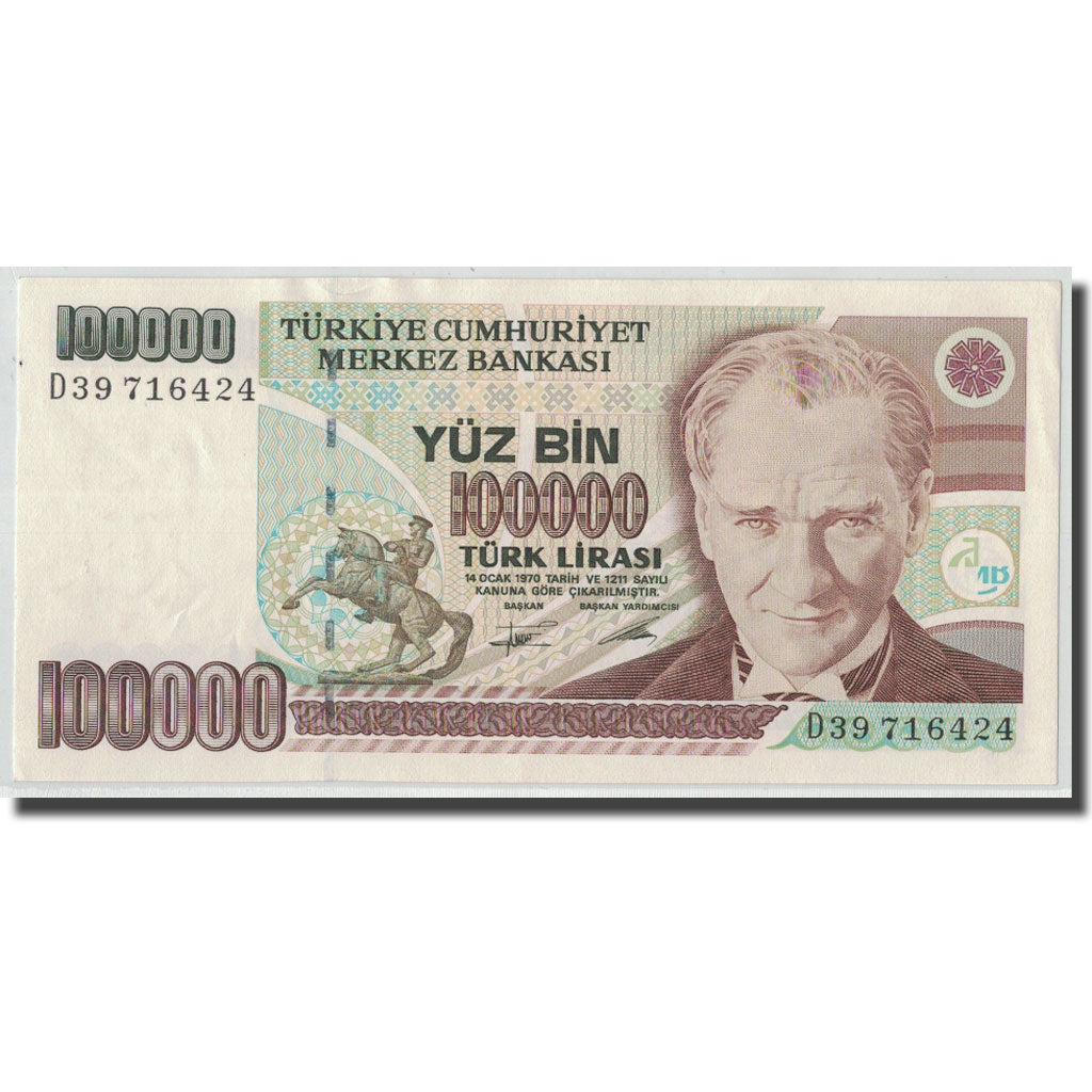 Banconote, Turchia, 100,000 Lira, L.1970, 1970-01-14, KM:205, SPL
