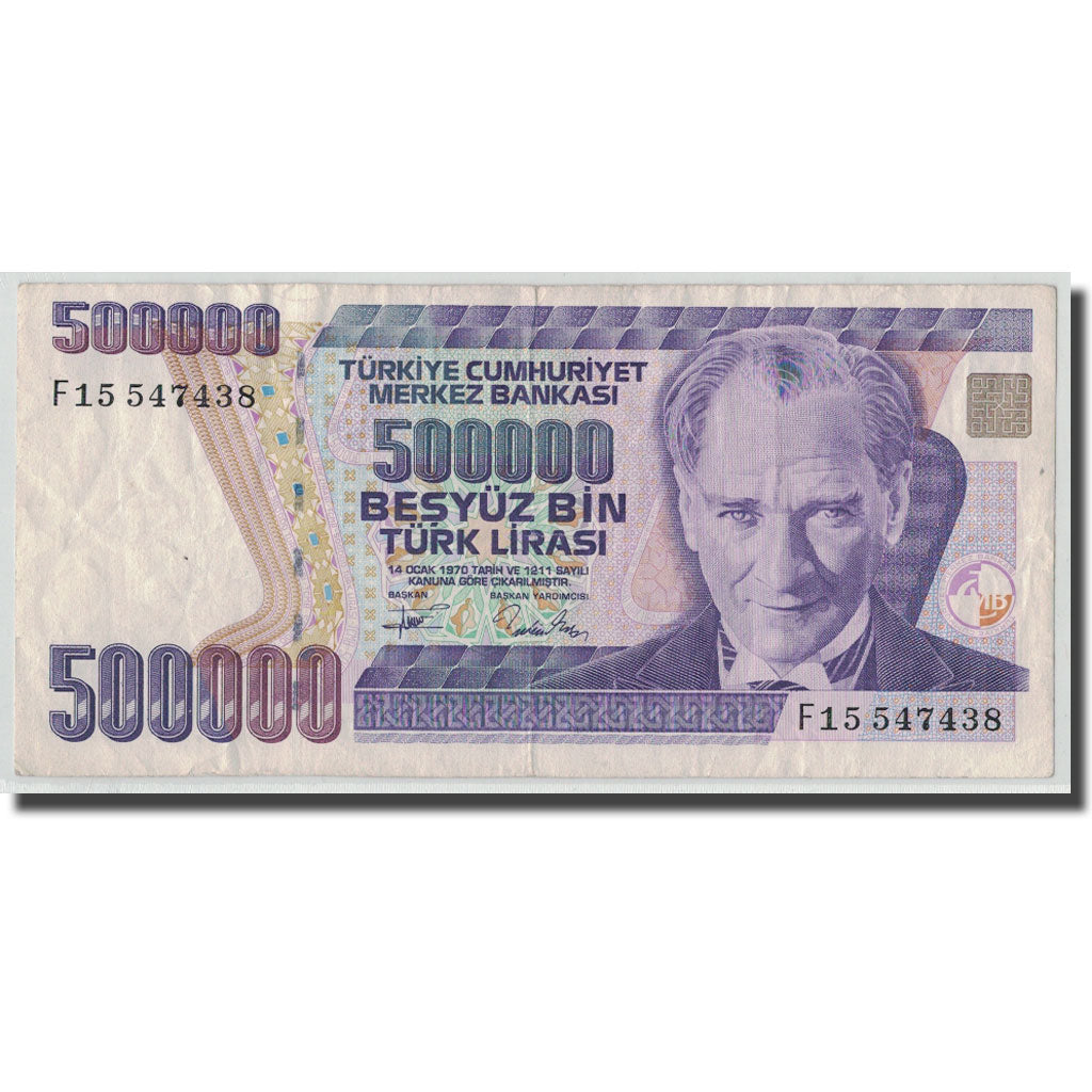 Banknote, Turkey, 500,000 Lira, L.1970, 1970-01-14, KM:208, VF(20-25)