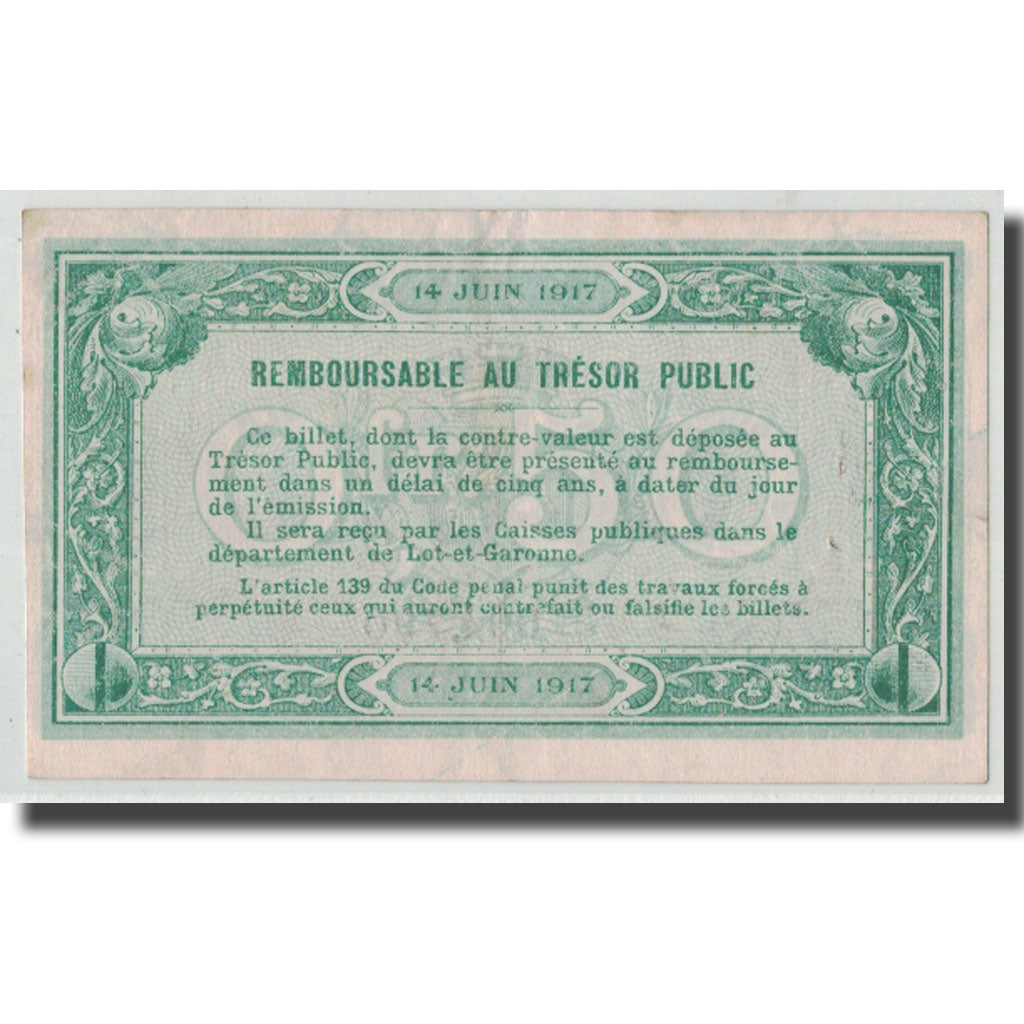 Francia, Agen, 50 Centimes, 1917, SPL-, Pirot:2-13