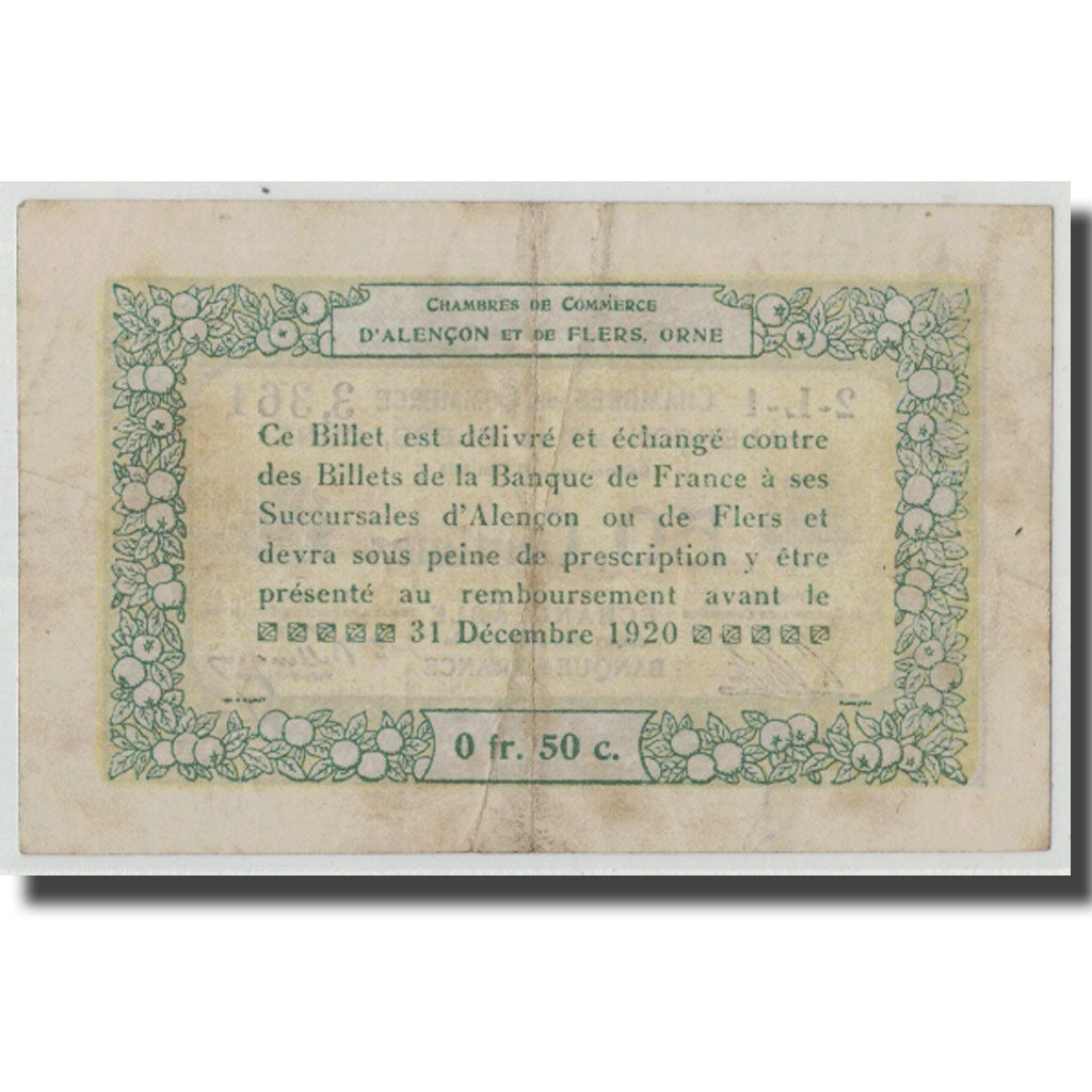 Frankreich, Alençon et Flers, 50 Centimes, 1915, SS, Pirot:6-16