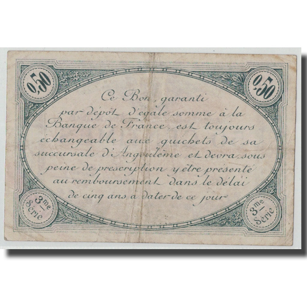 France, Angoulême, 50 Centimes, 1915, EF(40-45), Pirot:9.2
