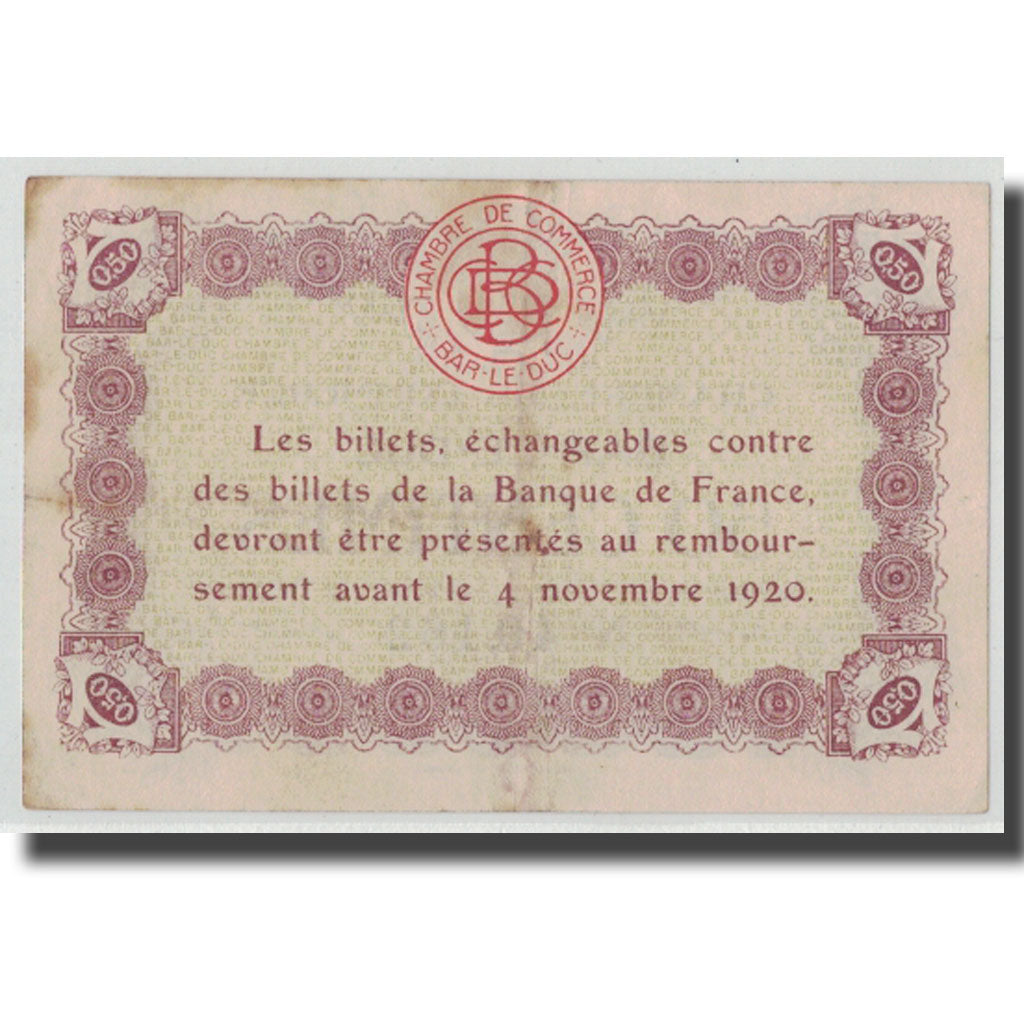 France, Bar-le-Duc, 50 Centimes, EF(40-45), Pirot:19-1