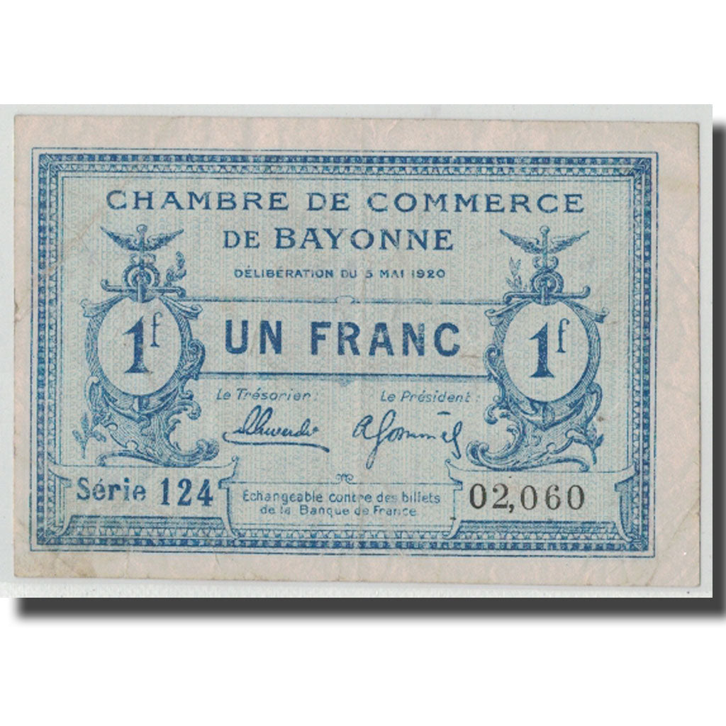 Frankreich, Bayonne, 1 Franc, 1920, SS, Pirot:21-67
