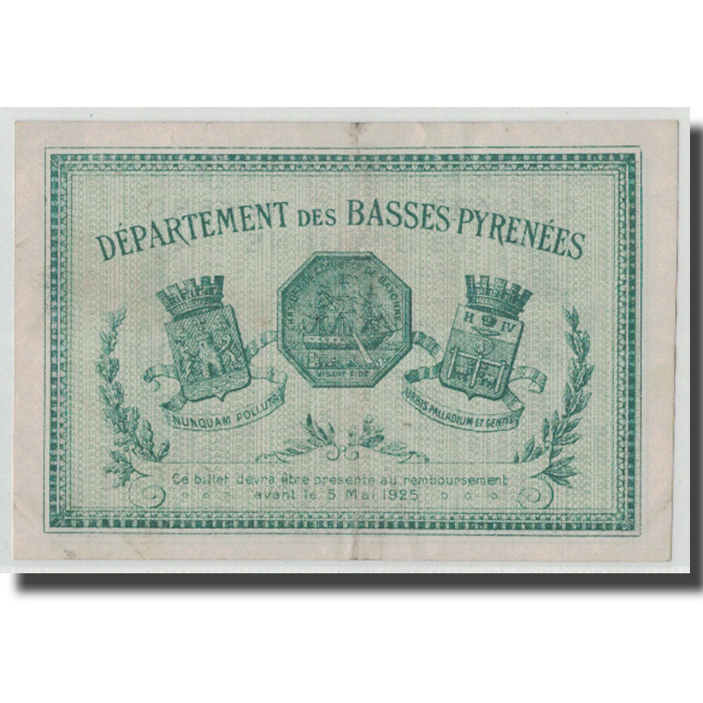 France, Bayonne, 50 Centimes, 1920, EF(40-45), Pirot:21-66